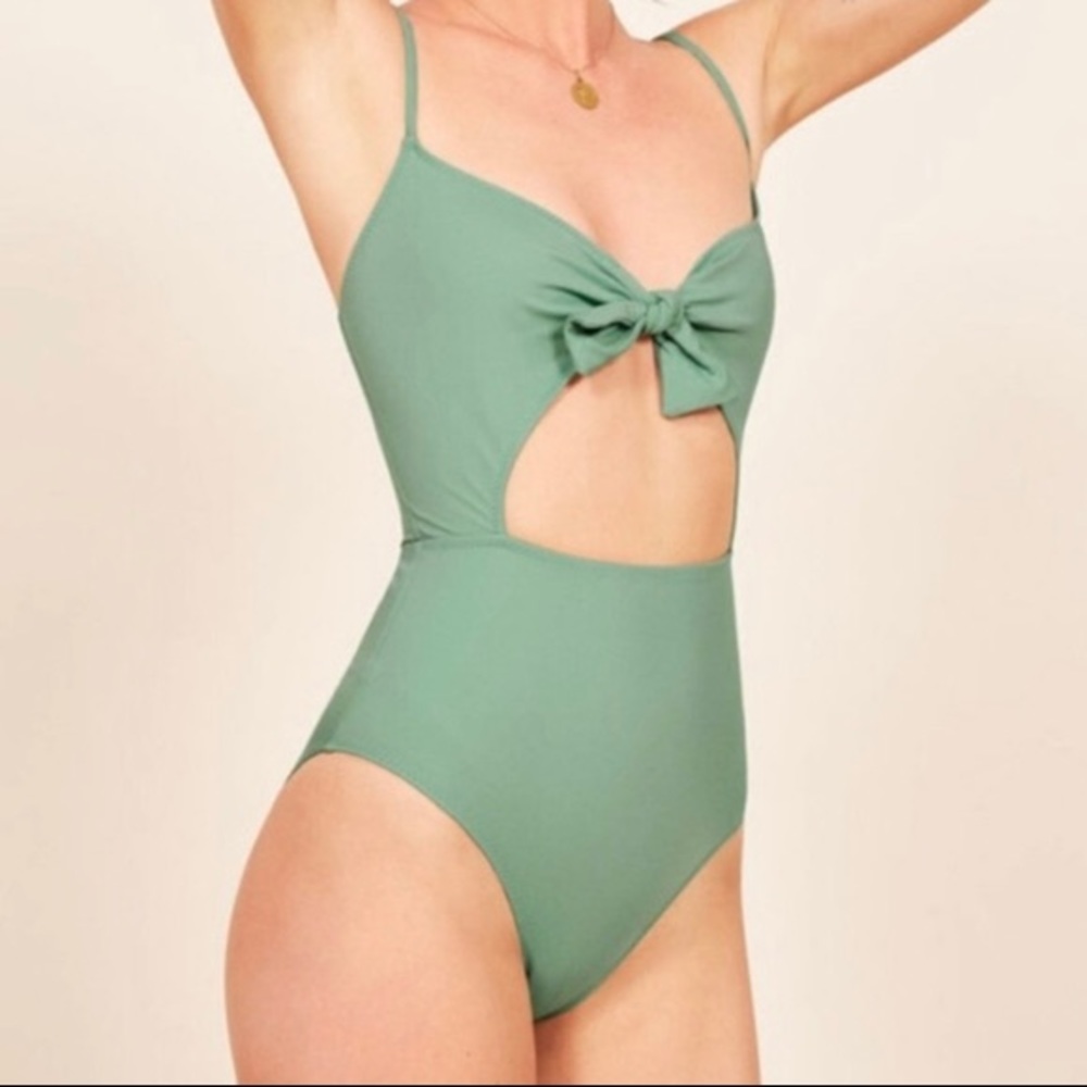 Reformation Tropicana One Piece in Jade